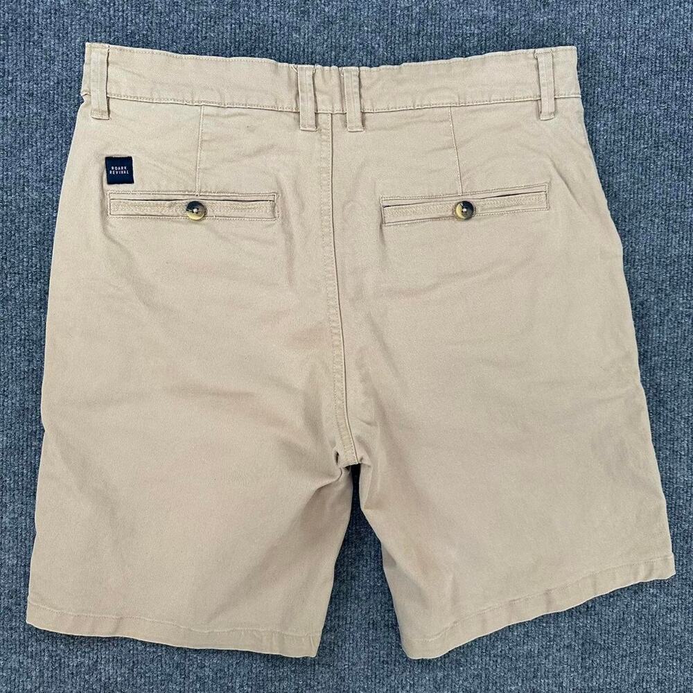 Roark Revival Men’s Cotton Twill Chino Shorts Classic Muted Tone Khaki Shorts 32 - Picture 7 of 8